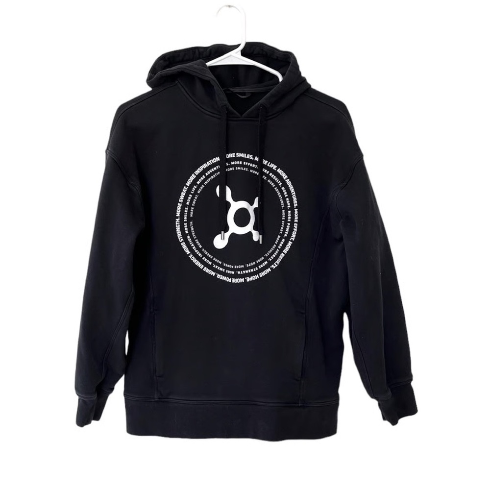 lululemon athletica Black Hoodie with White Logo